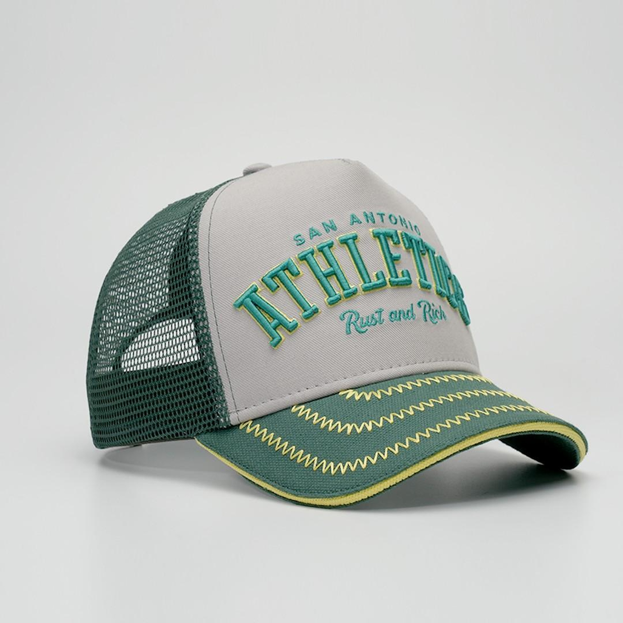 RustandRich Kadın Erkek Yeşil Trucker Şapka-City's Collection-Athletics