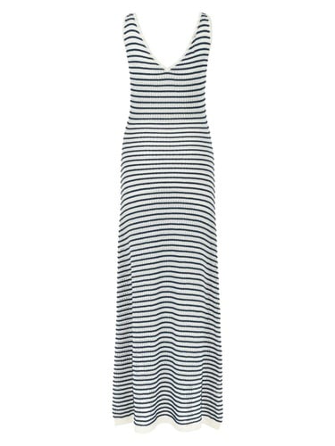  Çizgili Uzun Elbise