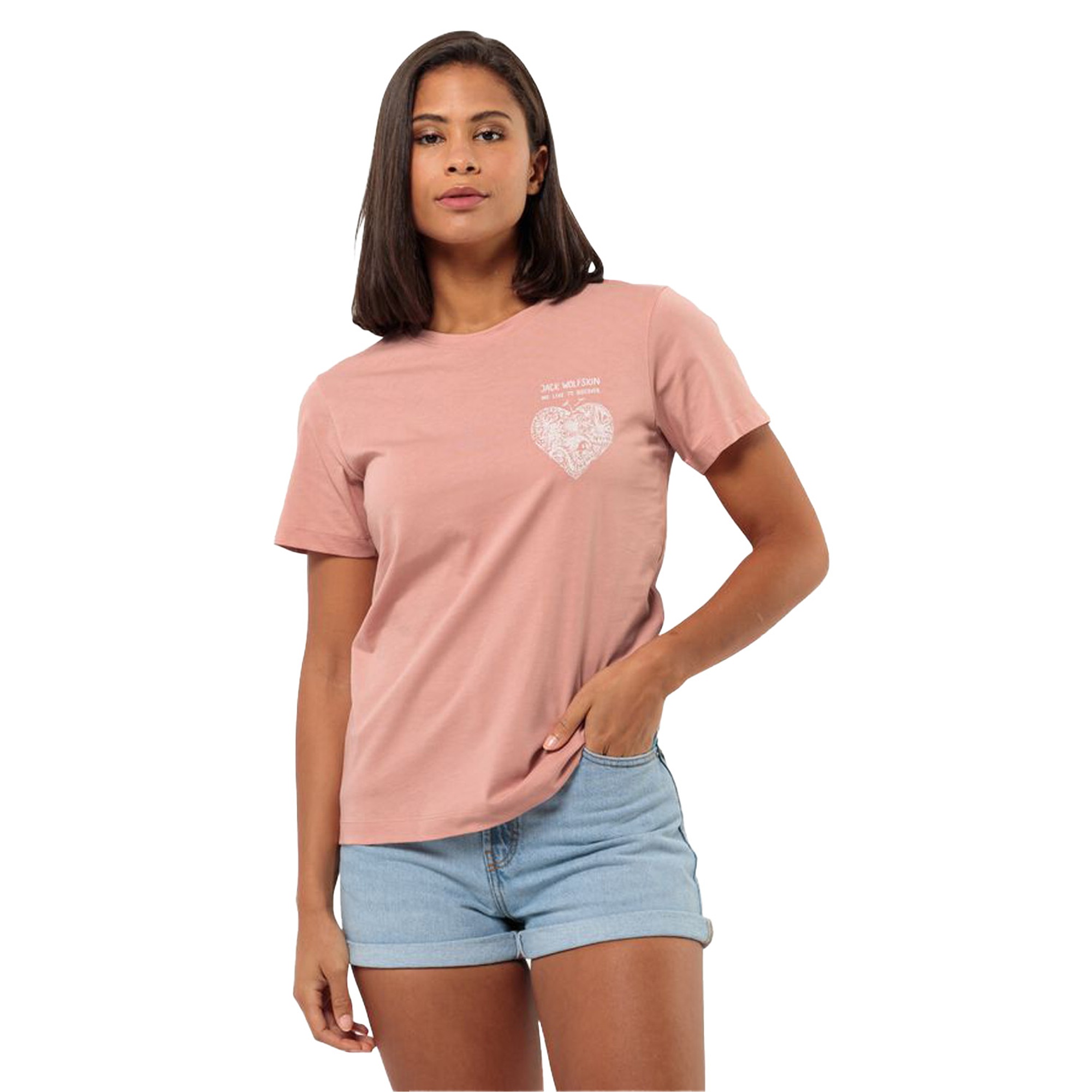 Jack Wolfskin Discover Heart T Kadın Tişört