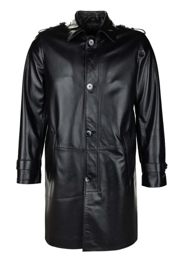  Tamer Tanca Erkek Hakiki Deri Siyah Deri Mont