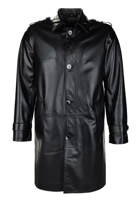  Tamer Tanca Erkek Hakiki Deri Siyah Deri Mont