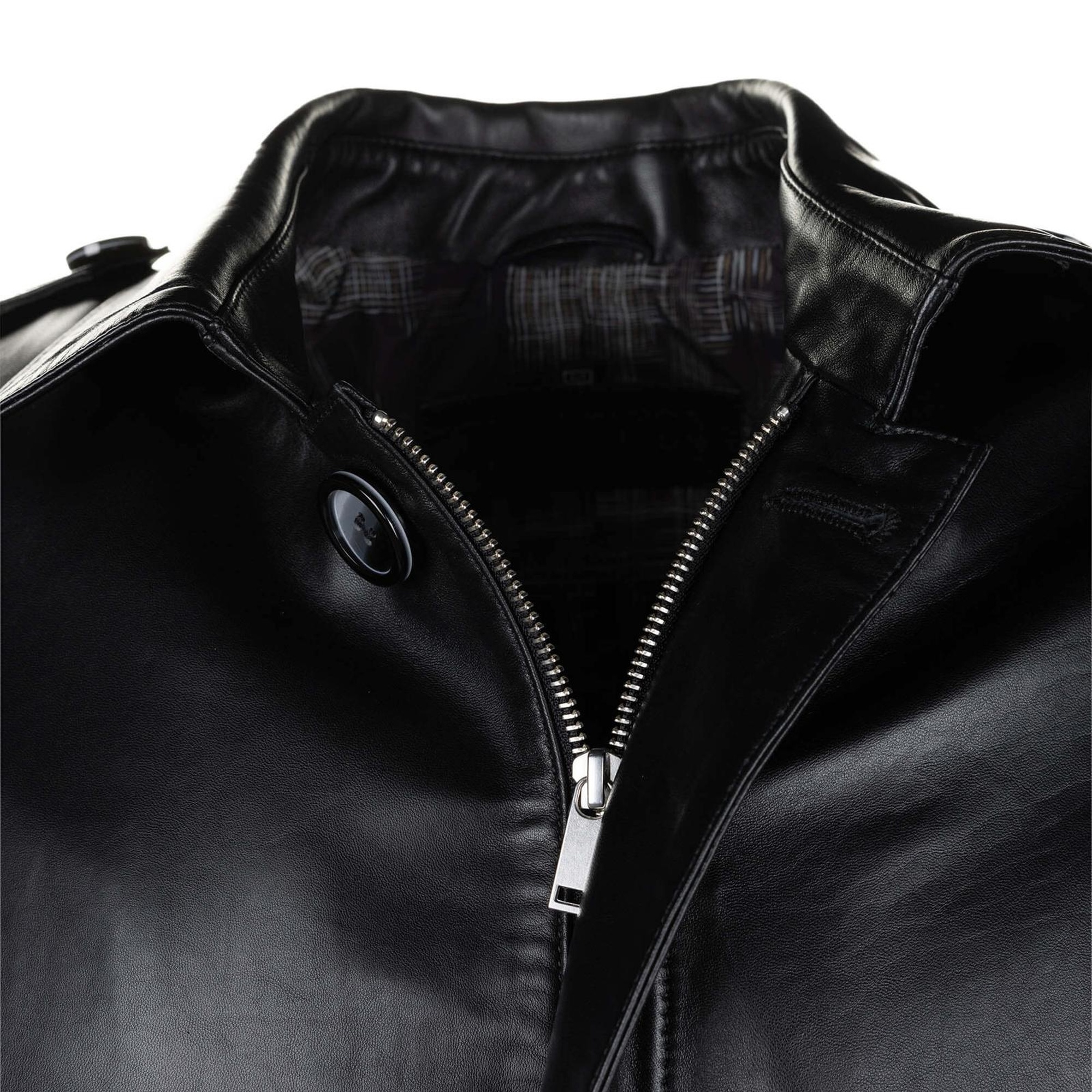 Tamer Tanca Erkek Hakiki Deri Siyah Deri Mont