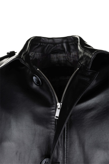  Tamer Tanca Erkek Hakiki Deri Siyah Deri Mont