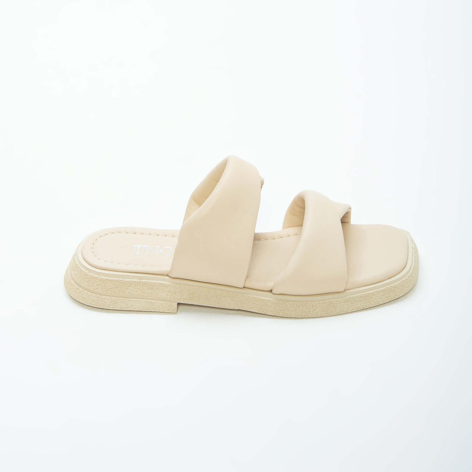 Tamer Tanca Kadın Hakiki Deri Bej Düz Terlik