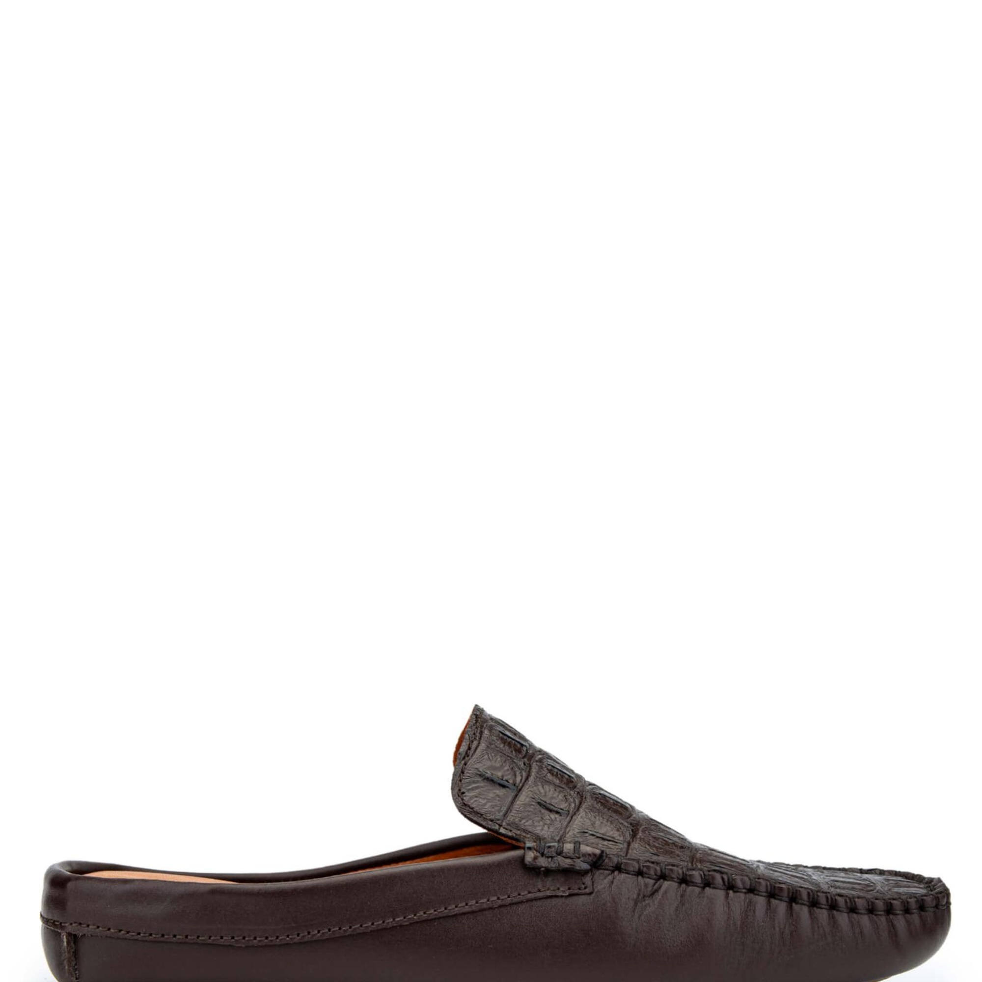 Tamer Tanca Erkek Hakiki Deri Kahverengi Terlik