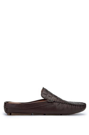  Tamer Tanca Erkek Hakiki Deri Kahverengi Terlik