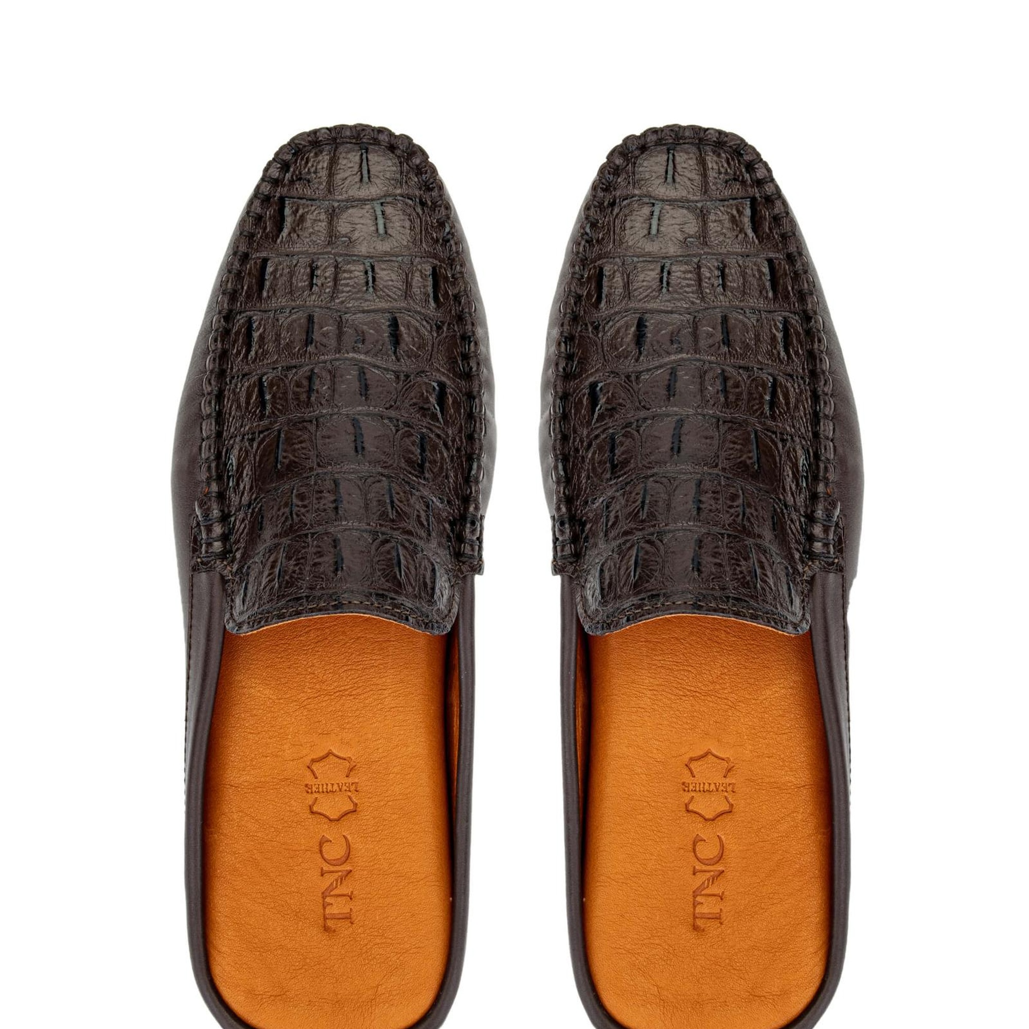 Tamer Tanca Erkek Hakiki Deri Kahverengi Terlik