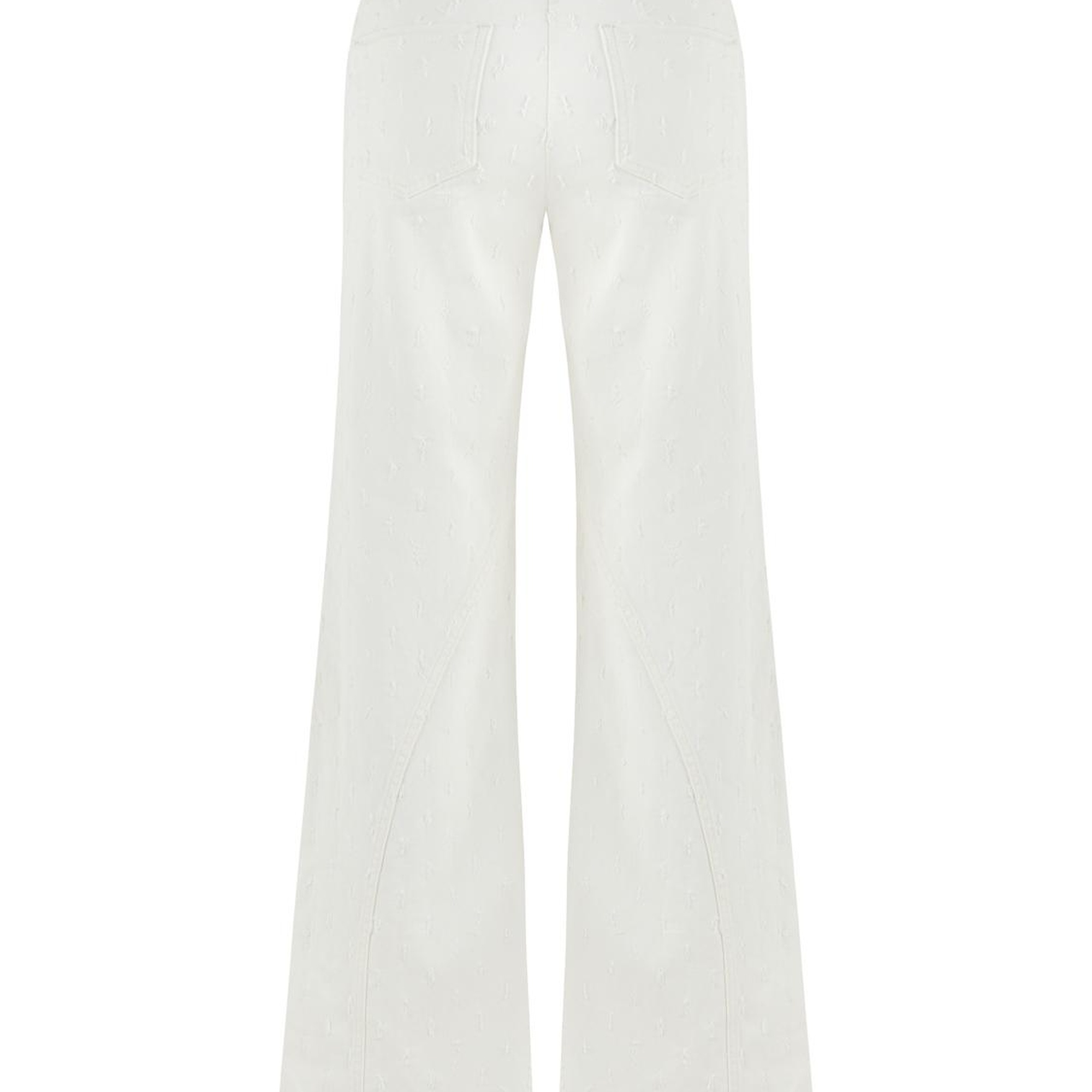 Belde Fermuar Detaylı Geniş Paça Pantolon