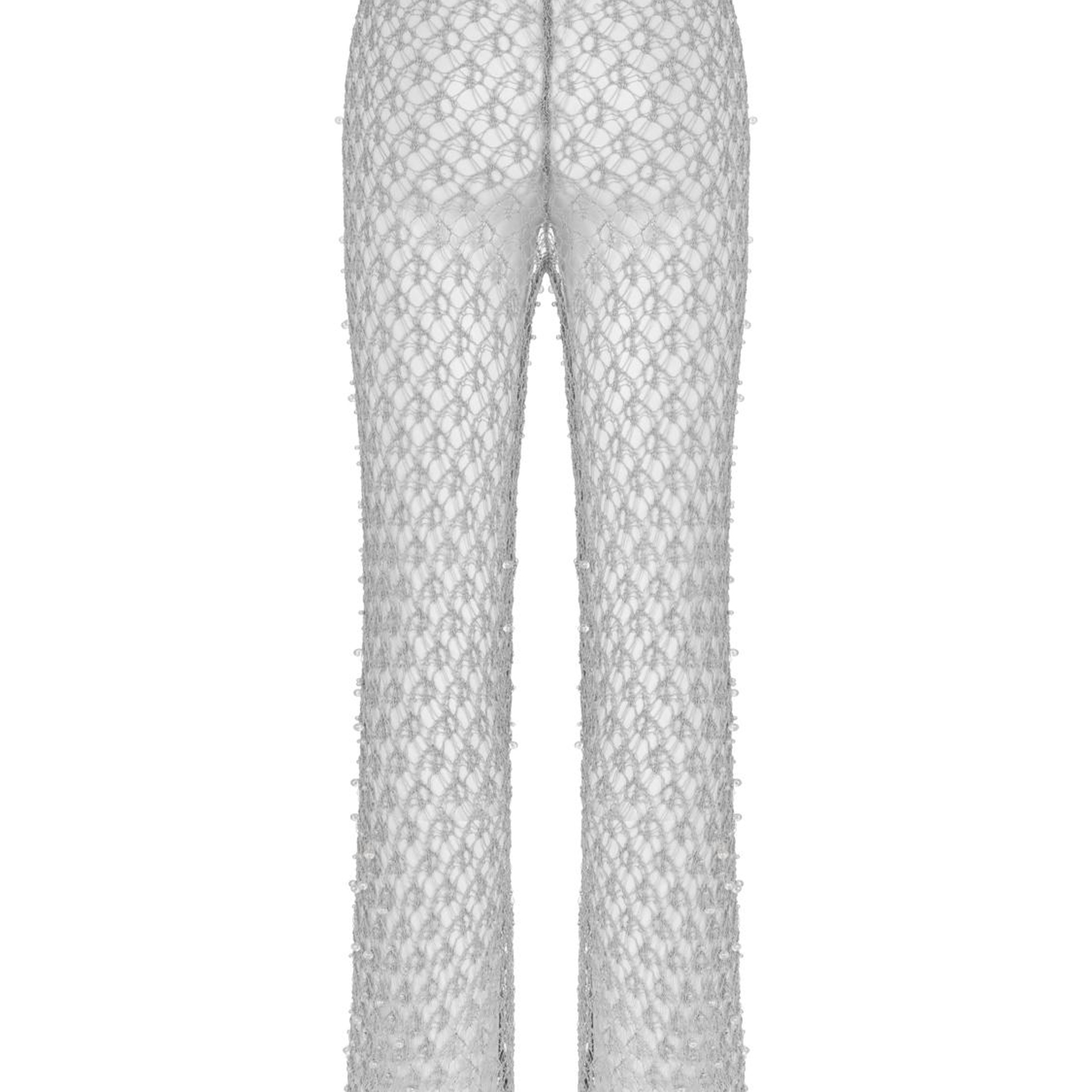 Parıltı İplikli File Pantolon