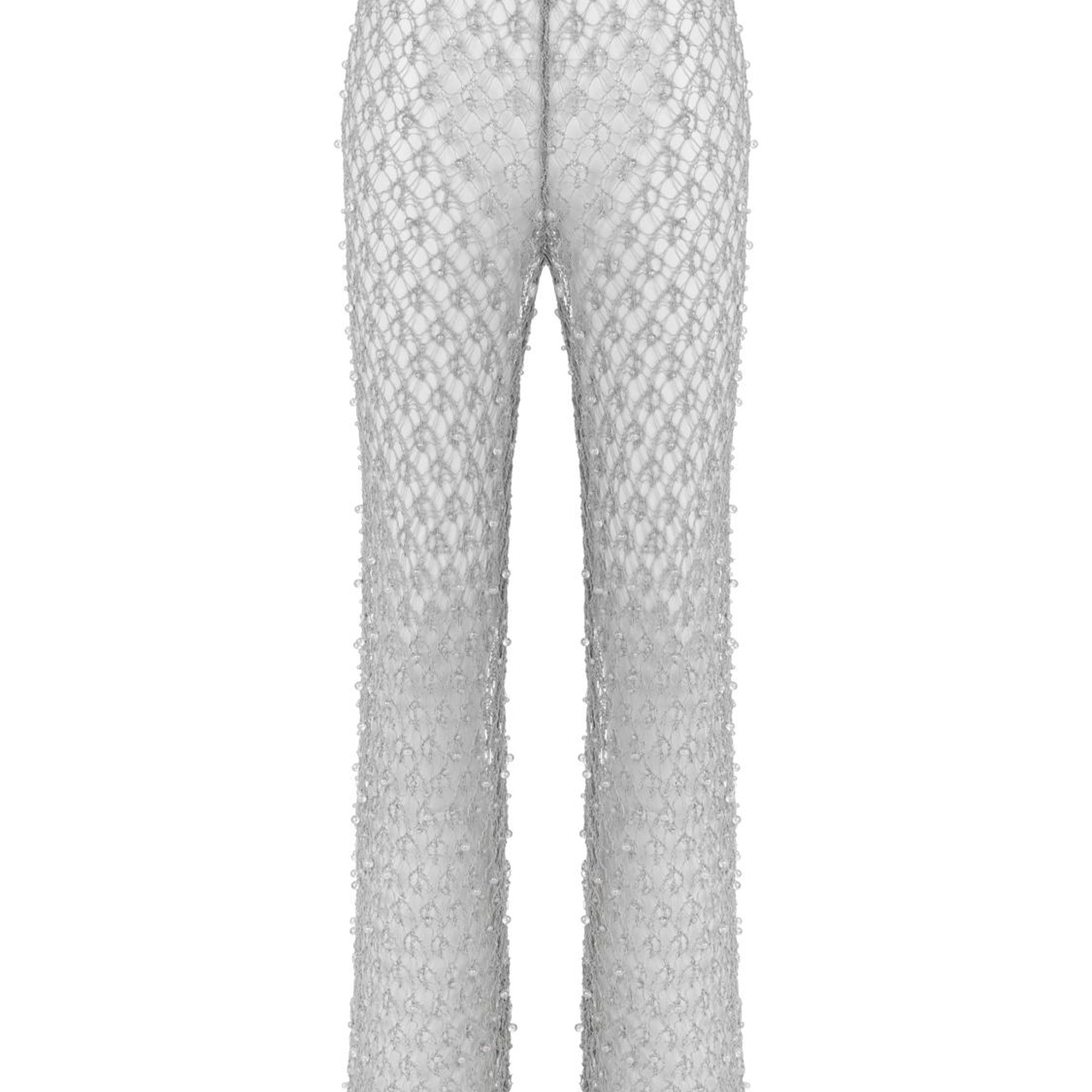 Parıltı İplikli File Pantolon