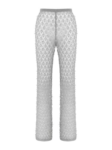  Parıltı İplikli File Pantolon