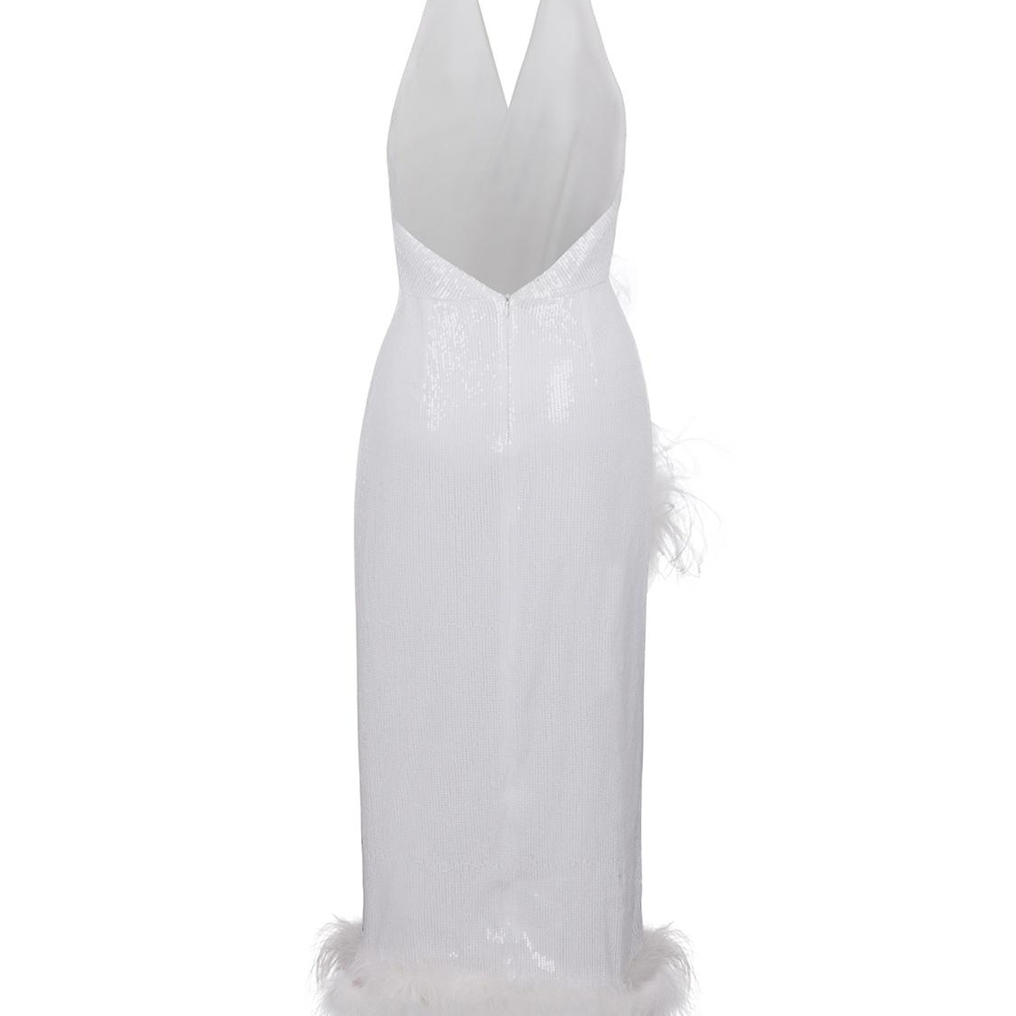 Payetli Otriş Tüy Detaylı Elbise