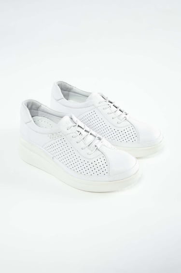  Tamer Tanca Kadın Hakiki Deri Beyaz Comfort Ayakkabı