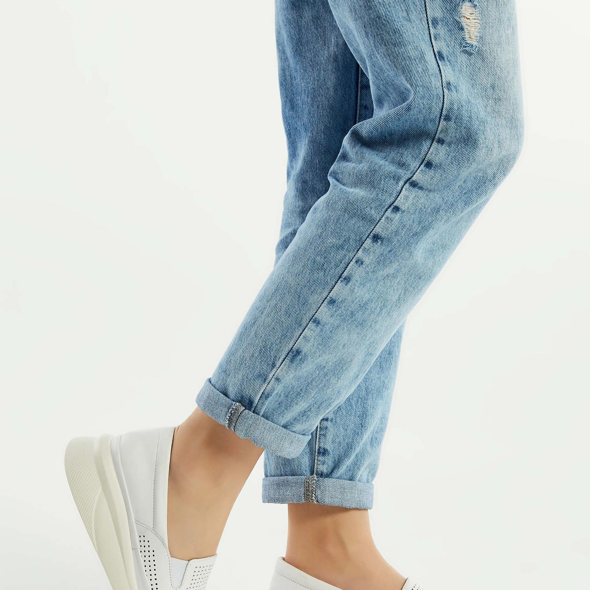 Tamer Tanca Kadın Hakiki Deri Beyaz Comfort Ayakkabı