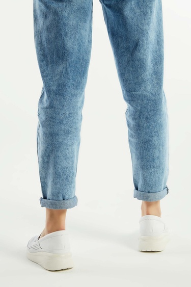  Tamer Tanca Kadın Hakiki Deri Beyaz Comfort Ayakkabı