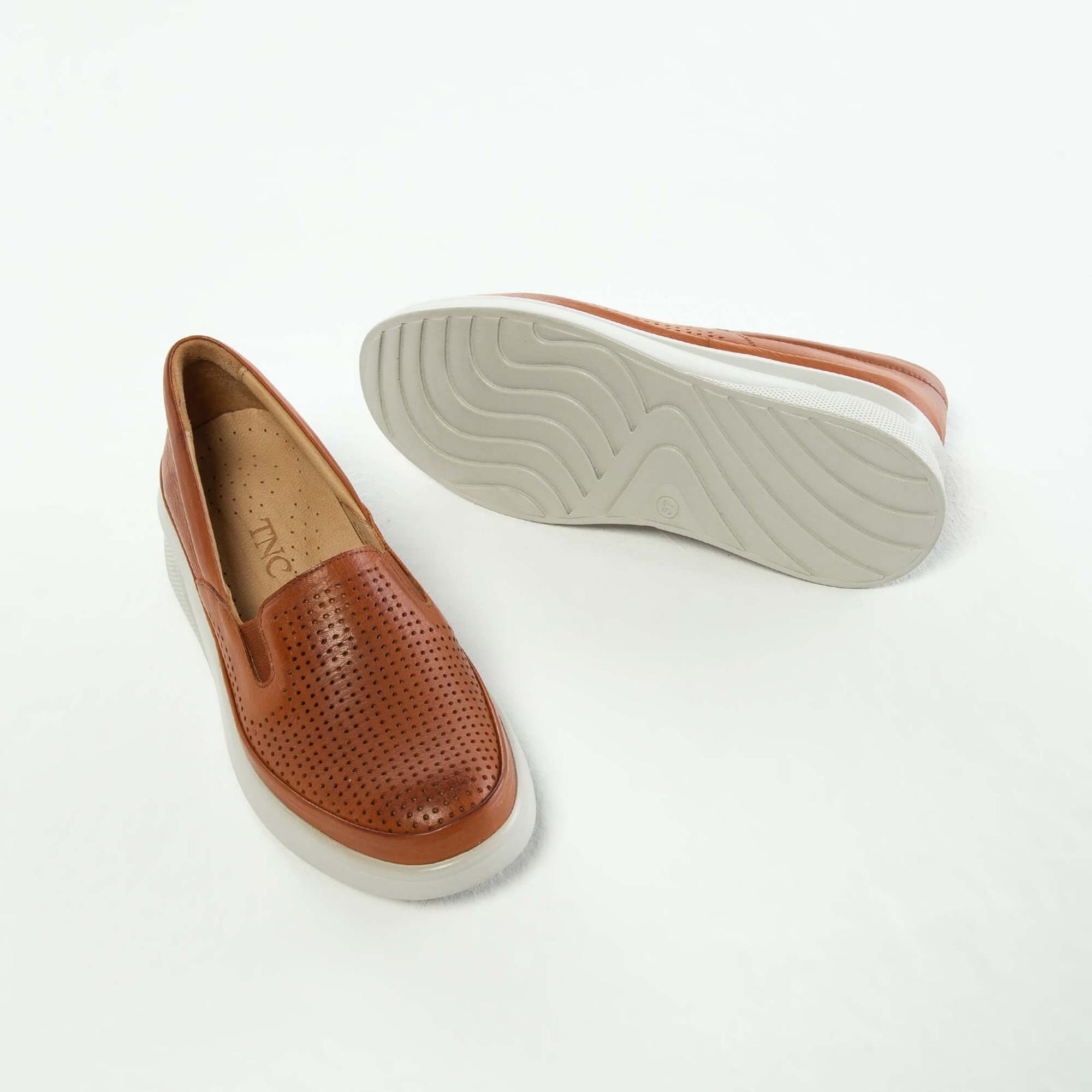 Tamer Tanca Kadın Hakiki Deri Taba Comfort Ayakkabı