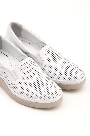  Tamer Tanca Kadın Hakiki Deri Beyaz Comfort Ayakkabı