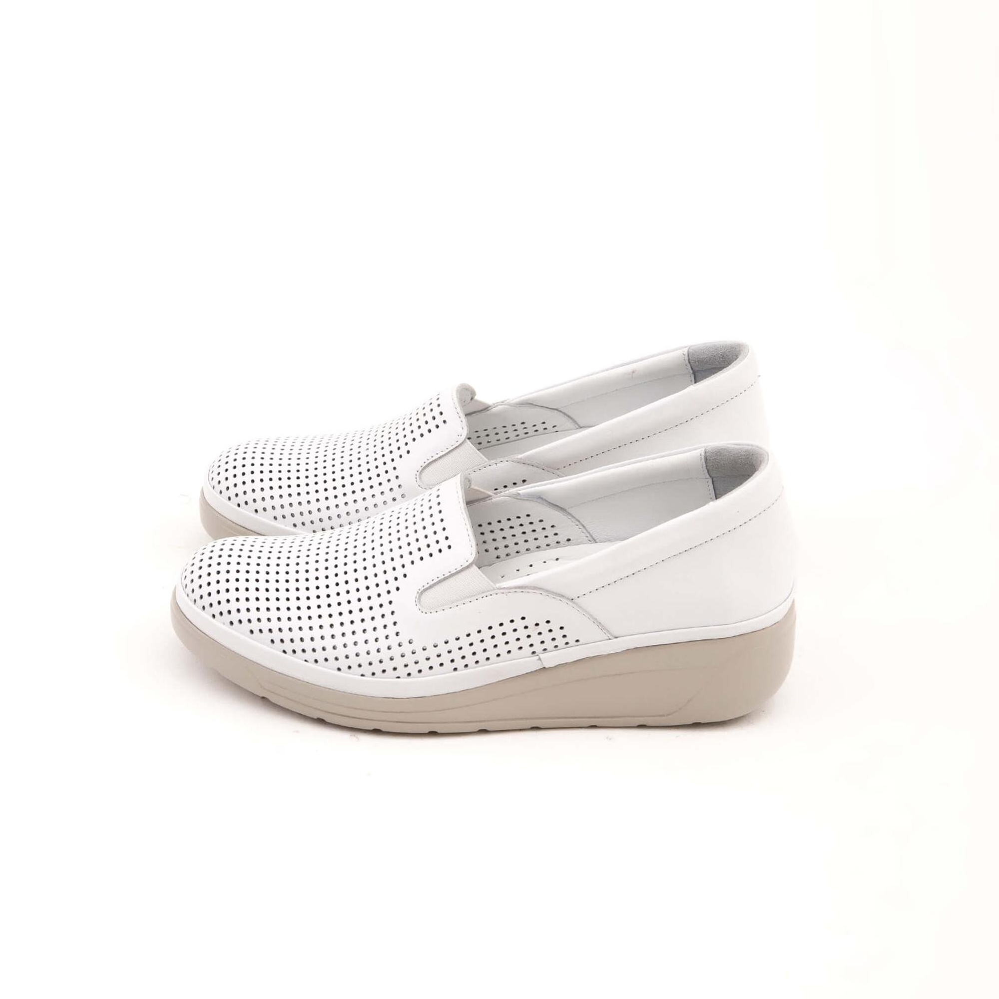 Tamer Tanca Kadın Hakiki Deri Beyaz Comfort Ayakkabı