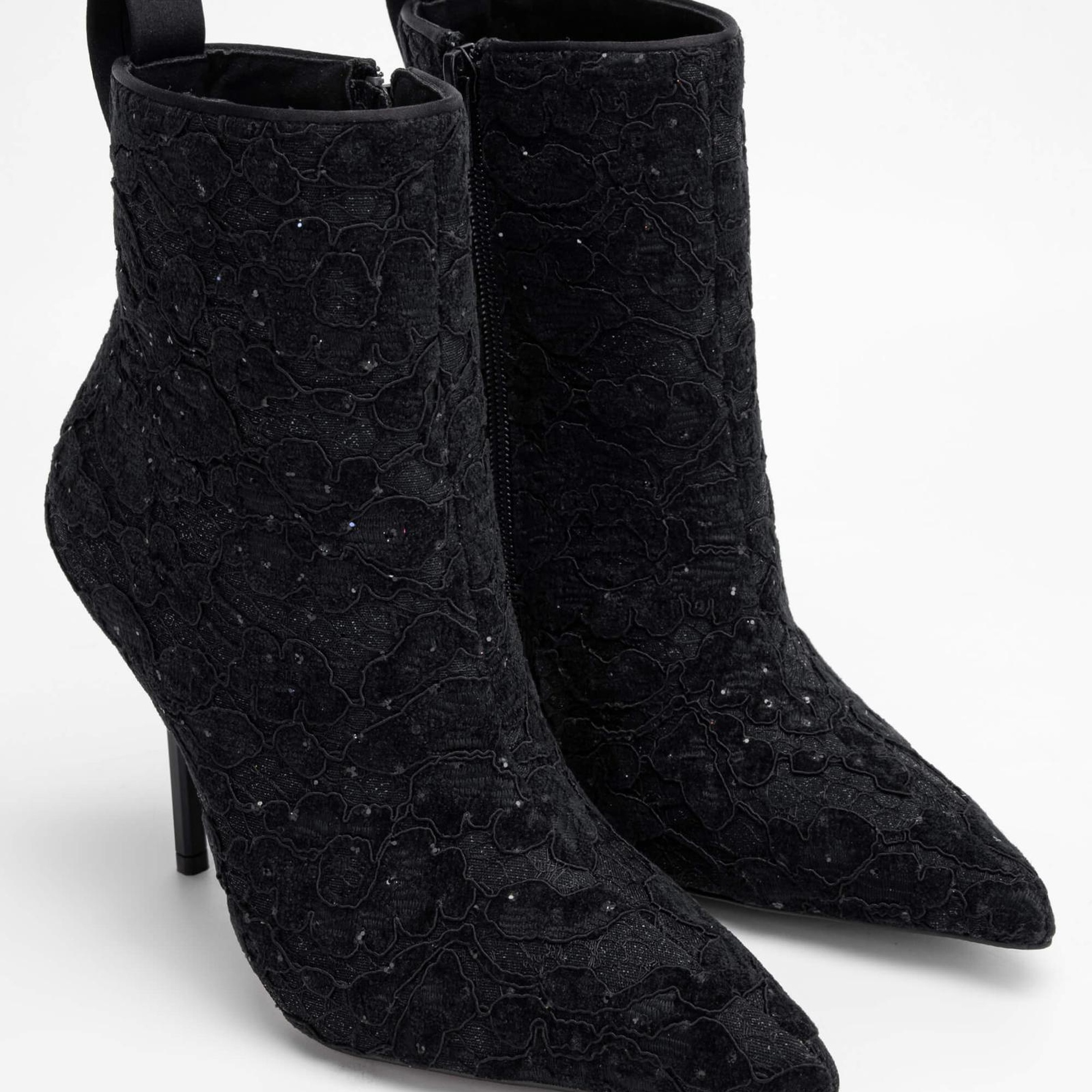 Tamer Tanca Kadın Tekstil Siyah Topuklu Bot