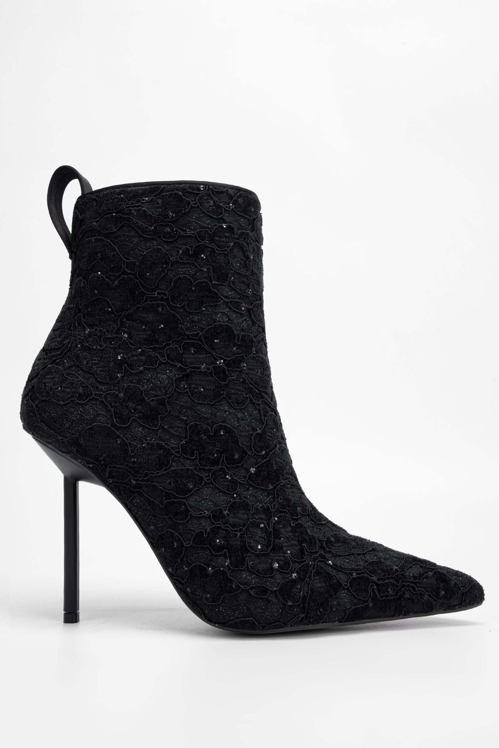  Tamer Tanca Kadın Tekstil Siyah Topuklu Bot