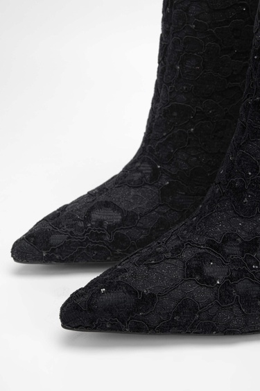  Tamer Tanca Kadın Tekstil Siyah Topuklu Bot