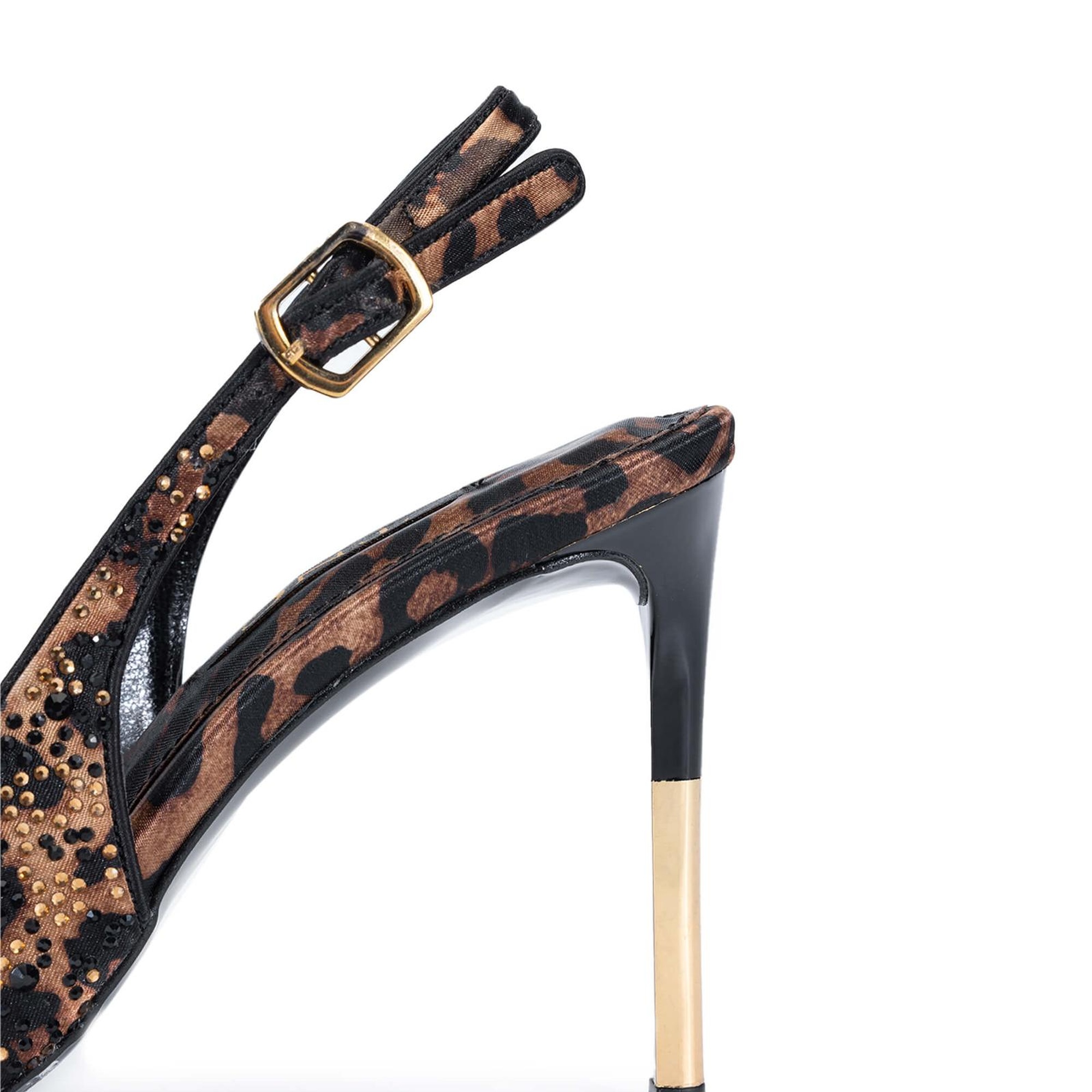 Tamer Tanca Kadın Vegan Leopar Stiletto Ayakkabı