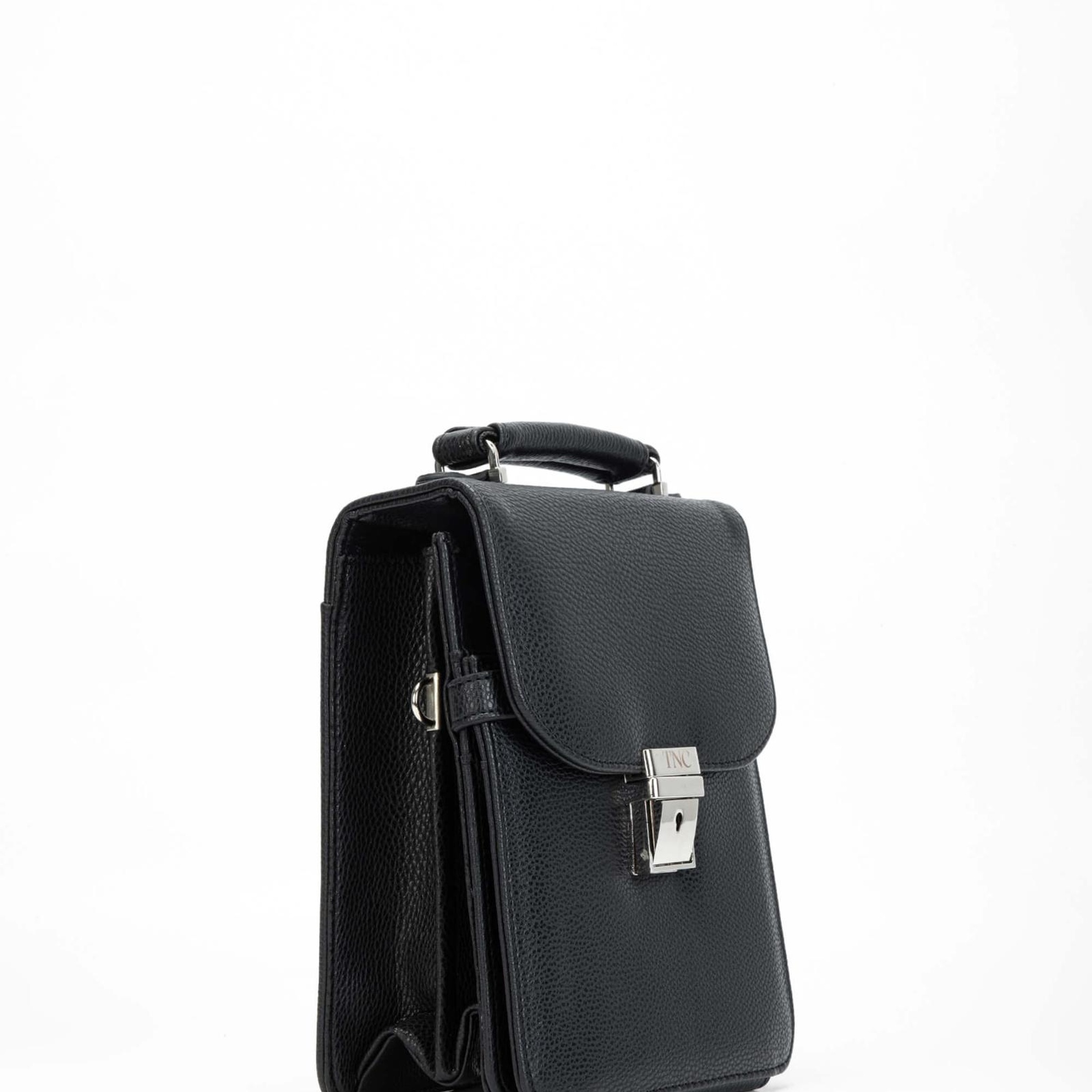 Tamer Tanca Erkek Vegan Siyah Postacı Çantası