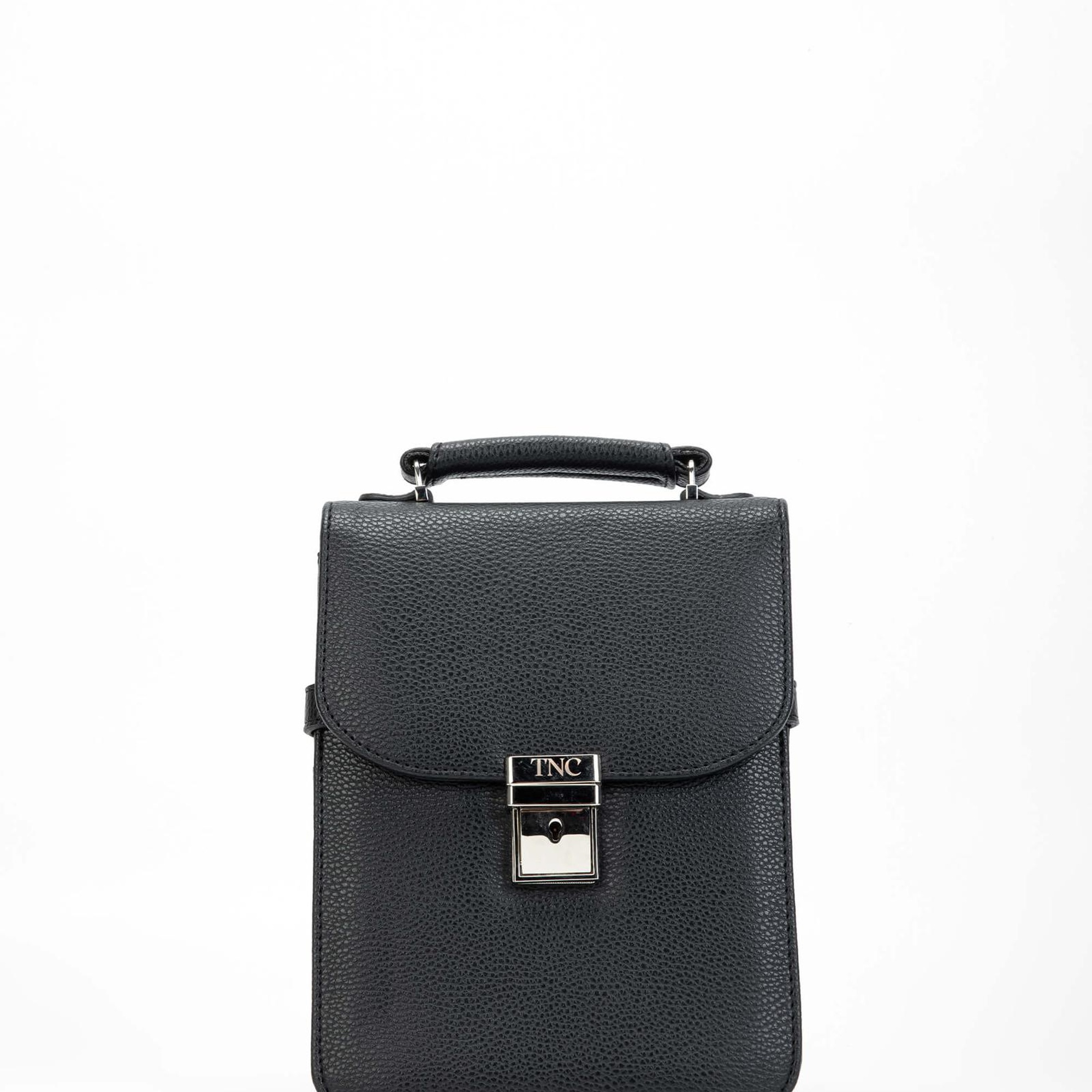 Tamer Tanca Erkek Vegan Siyah Postacı Çantası