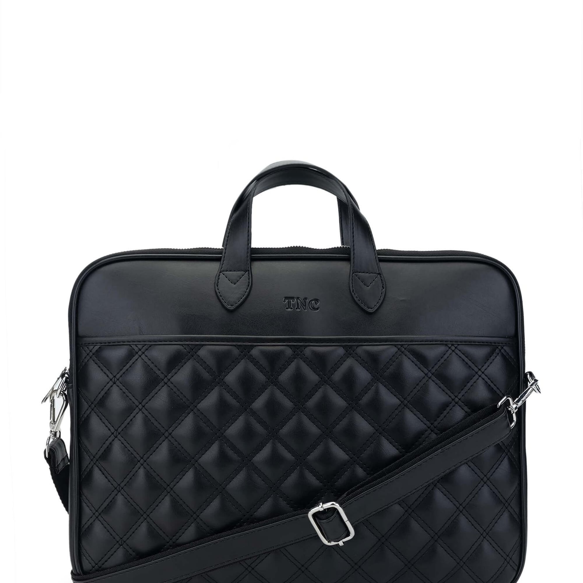 Tamer Tanca Unisex Vegan Siyah Evrak Çantası