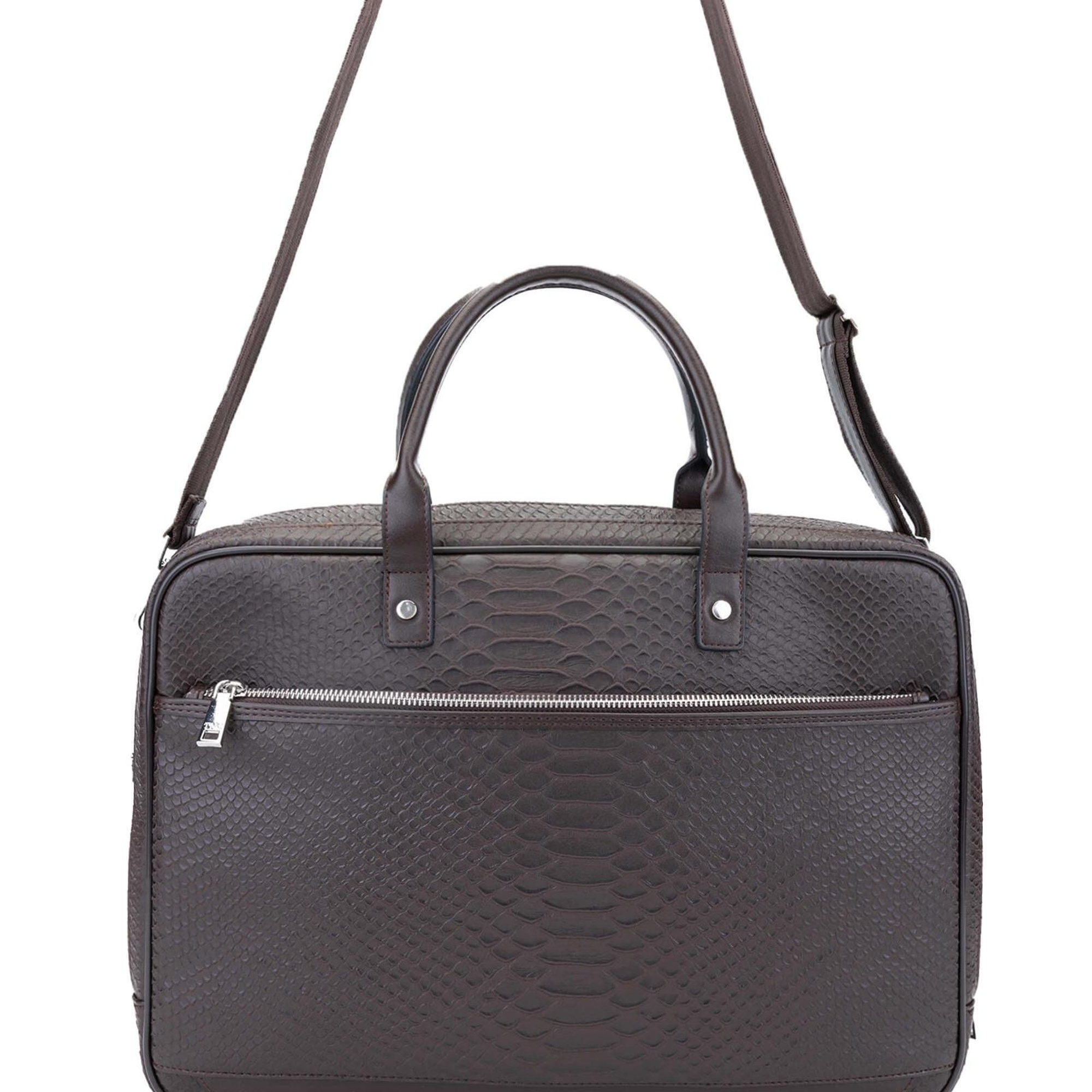 Tamer Tanca Erkek Vegan Kahverengi Evrak Çantası