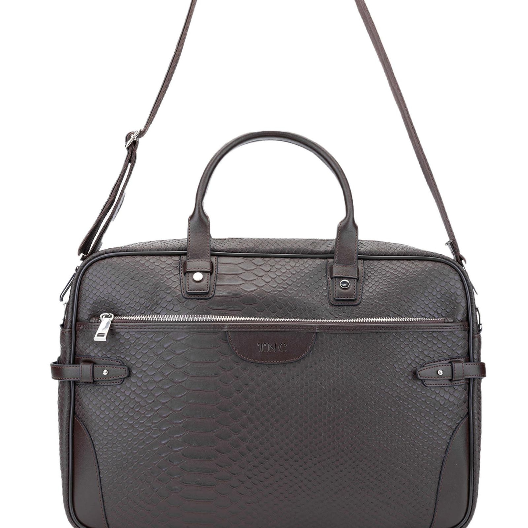 Tamer Tanca Erkek Vegan Kahverengi Evrak Çantası