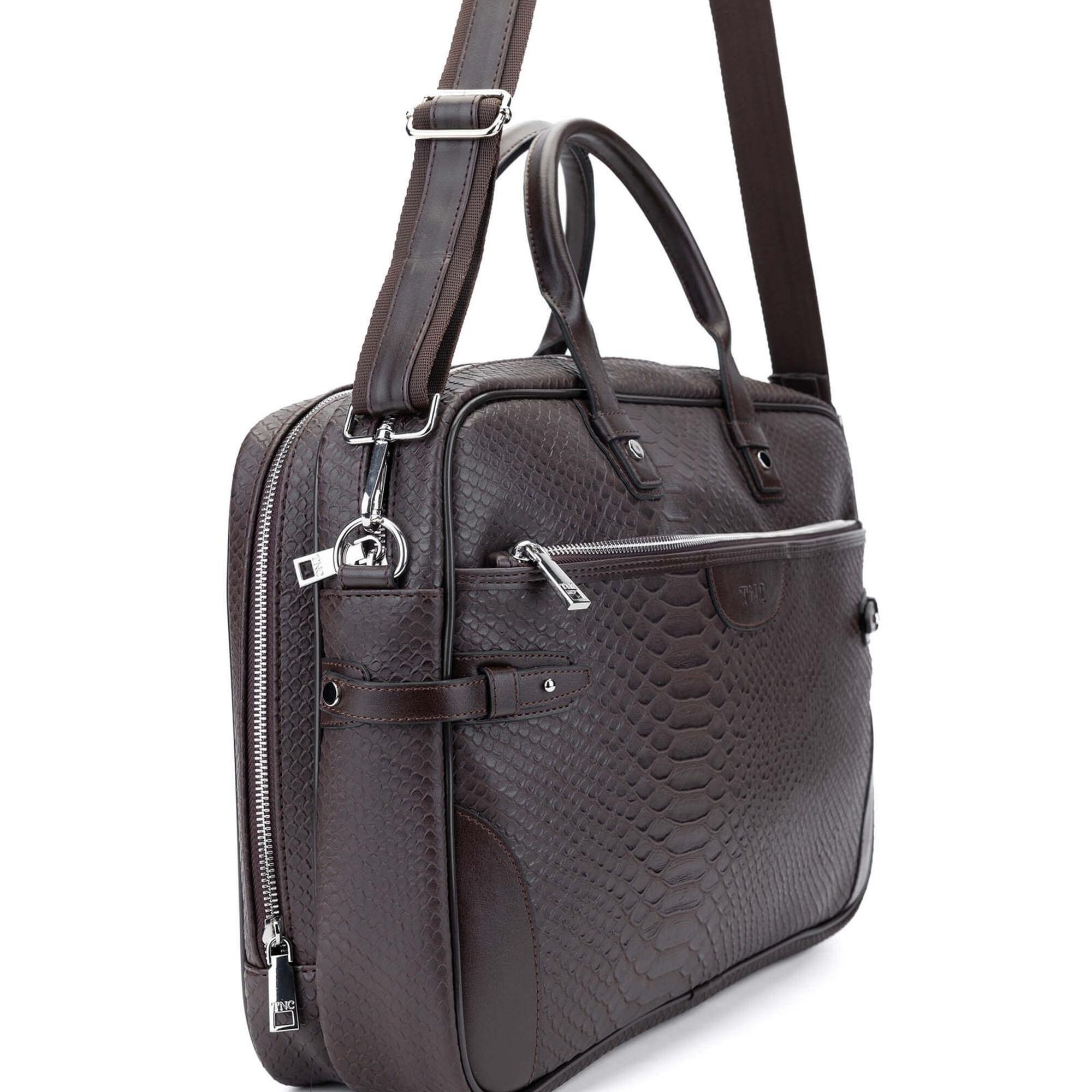 Tamer Tanca Erkek Vegan Kahverengi Evrak Çantası