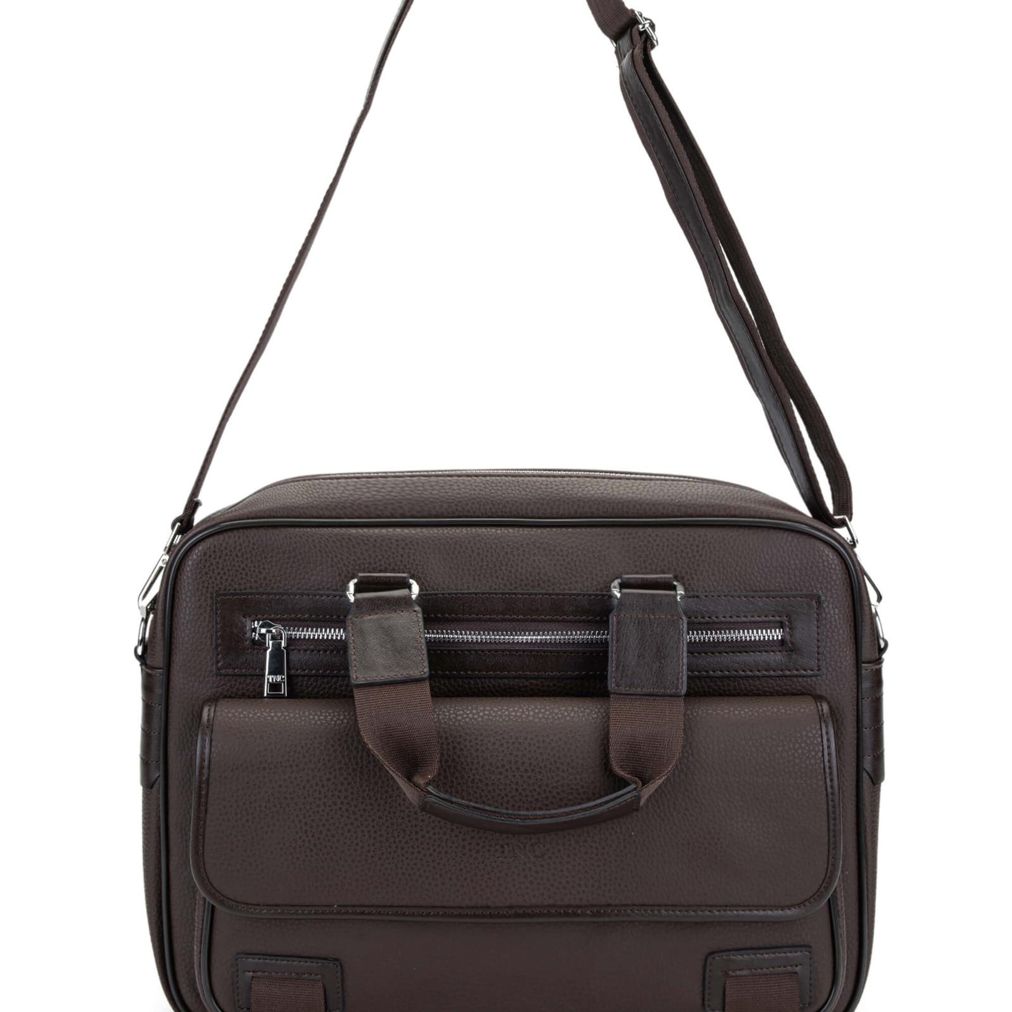 Tamer Tanca Unisex Vegan Kahverengi Evrak Çantası