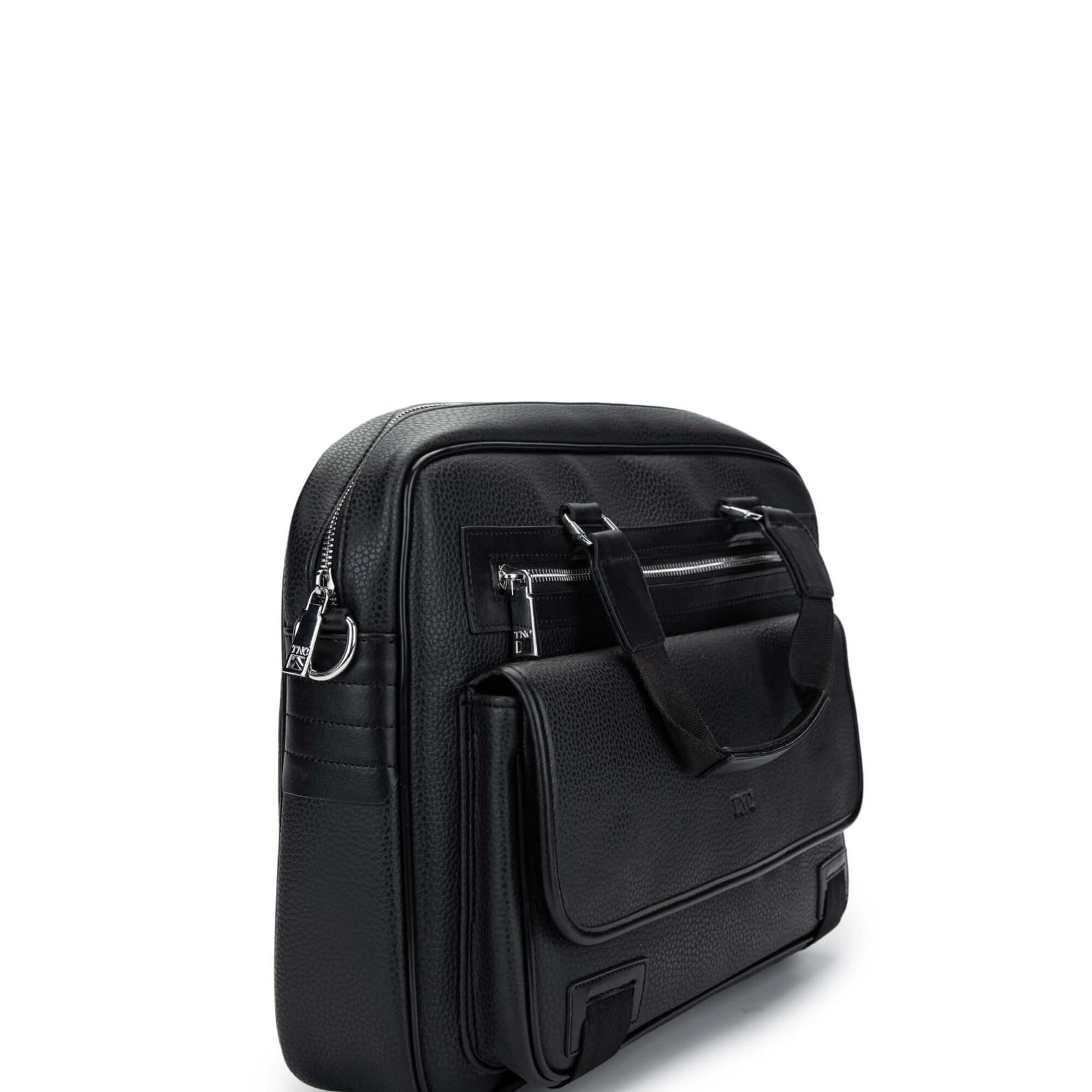 Tamer Tanca Unisex Vegan Siyah Evrak Çantası