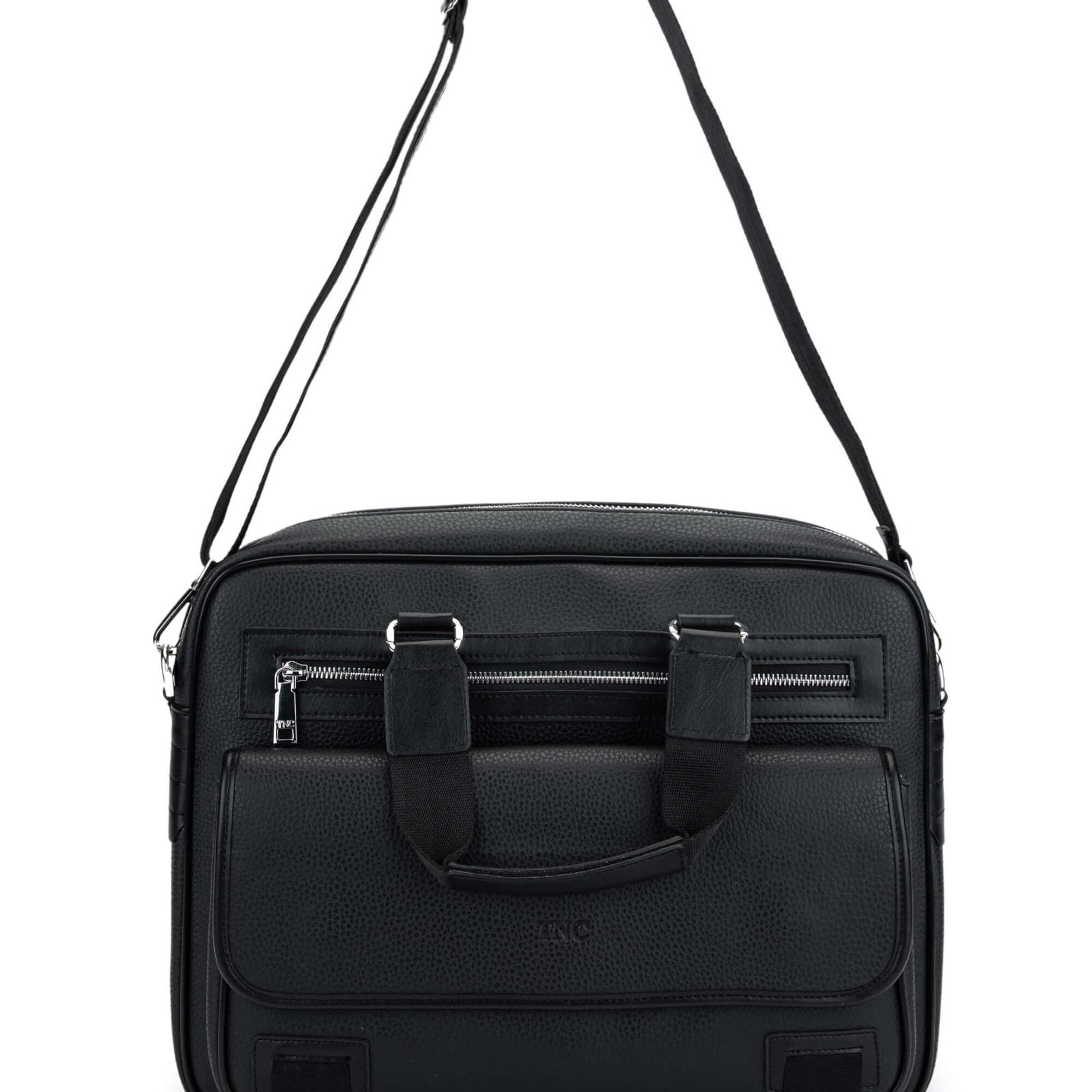 Tamer Tanca Unisex Vegan Siyah Evrak Çantası