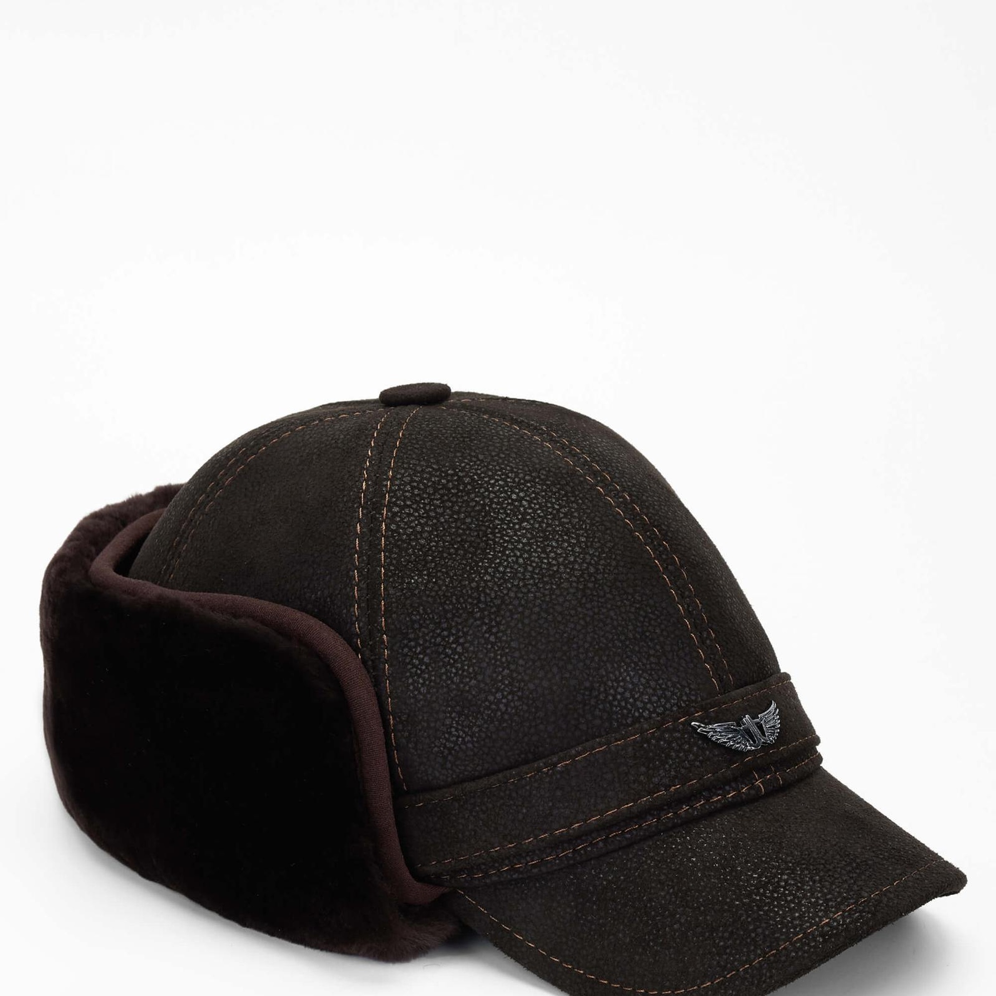 Tamer Tanca Erkek Hakiki Deri Kahverengi Şapka