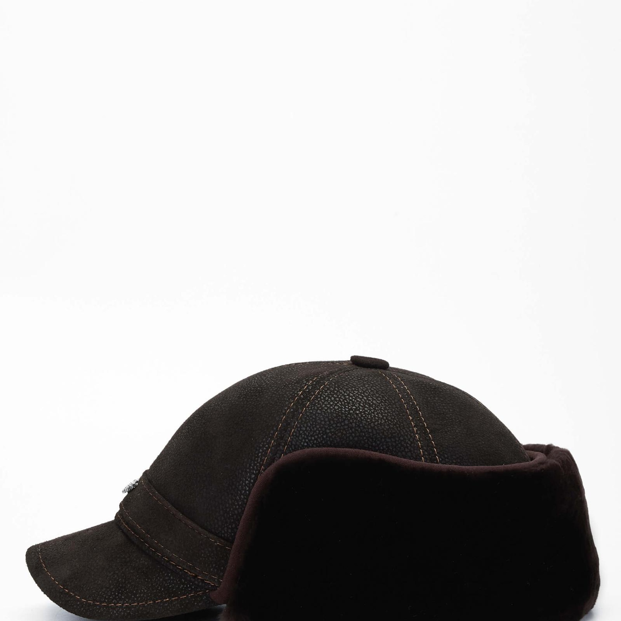 Tamer Tanca Erkek Hakiki Deri Kahverengi Şapka