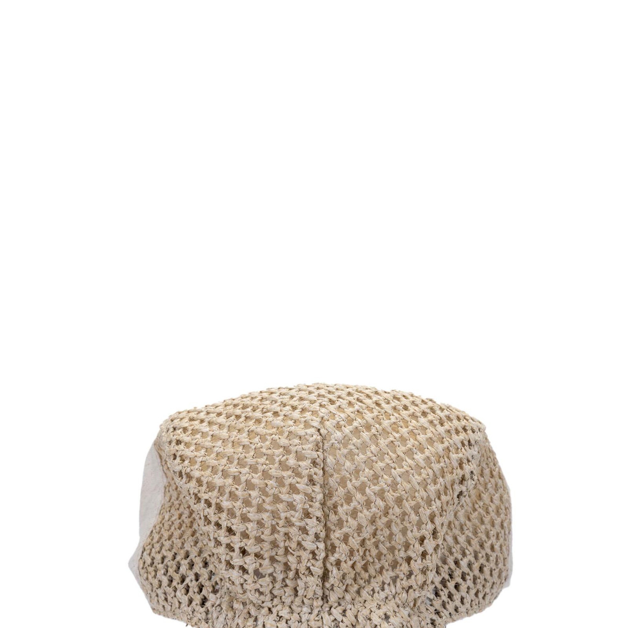 Tamer Tanca Erkek Deri/Keten/Hasır Bej Şapka