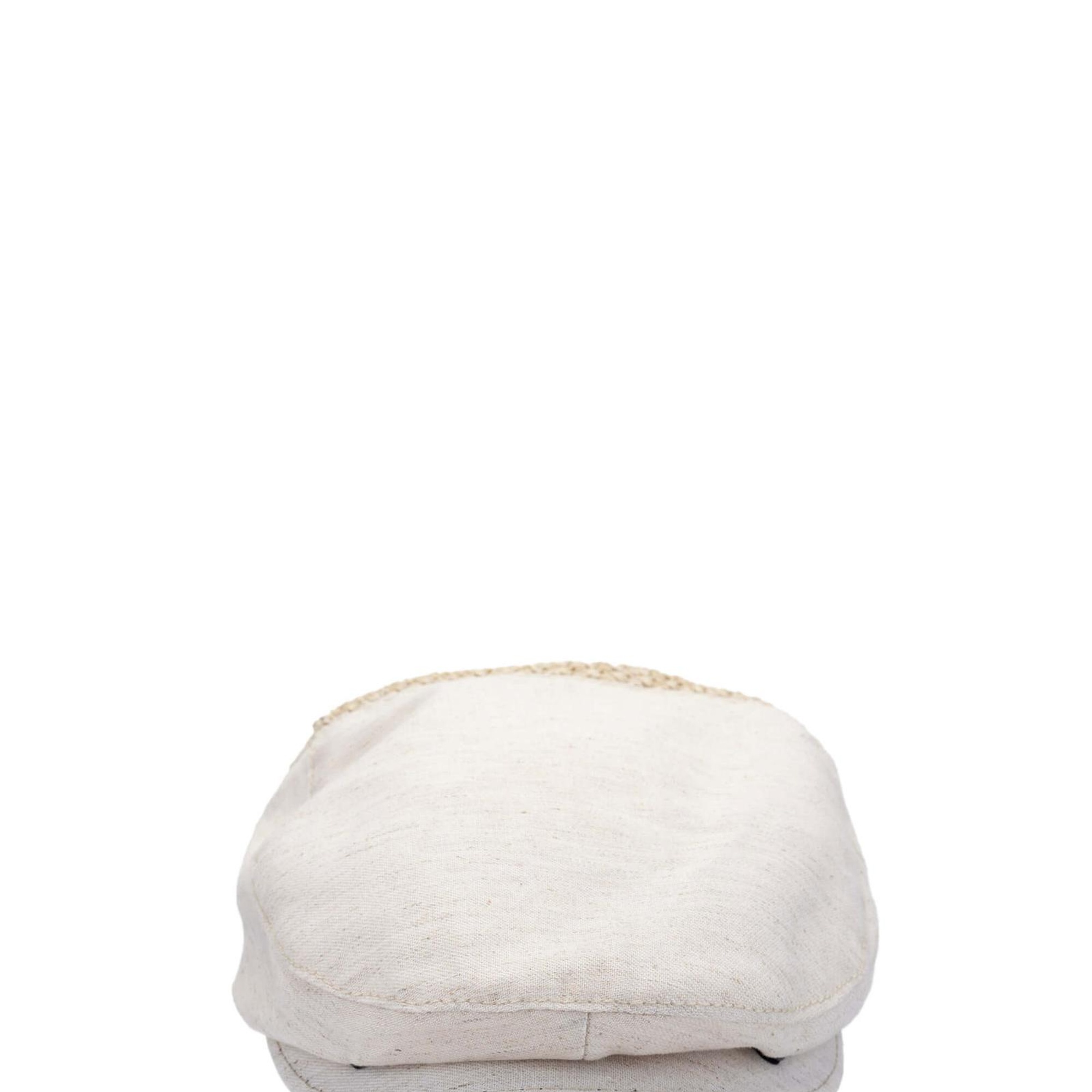 Tamer Tanca Erkek Deri/Keten/Hasır Bej Şapka