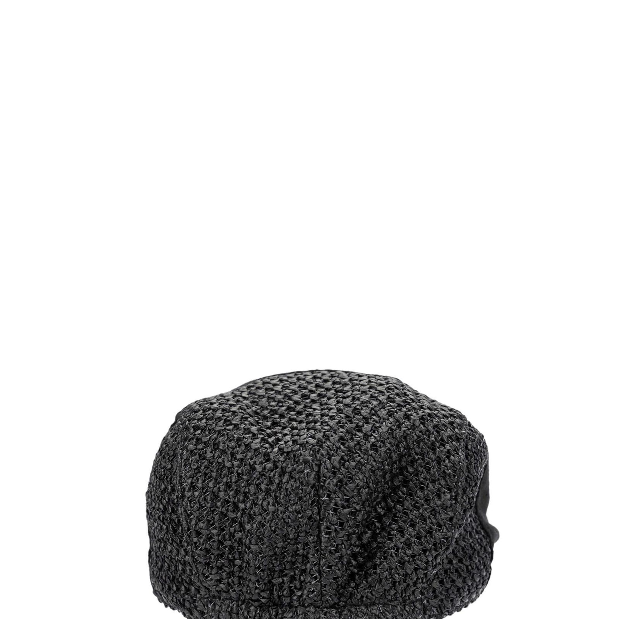 Tamer Tanca Erkek Deri/Keten/Hasır Siyah Şapka