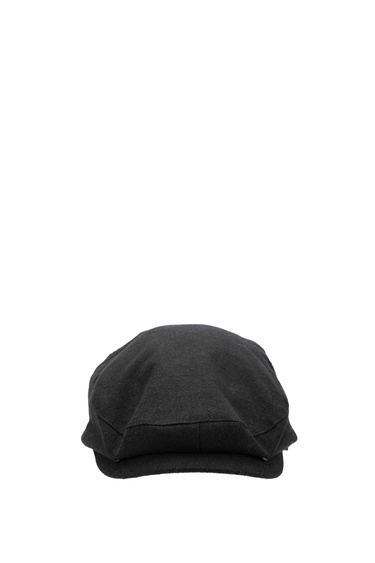  Tamer Tanca Erkek Deri/Keten/Hasır Siyah Şapka