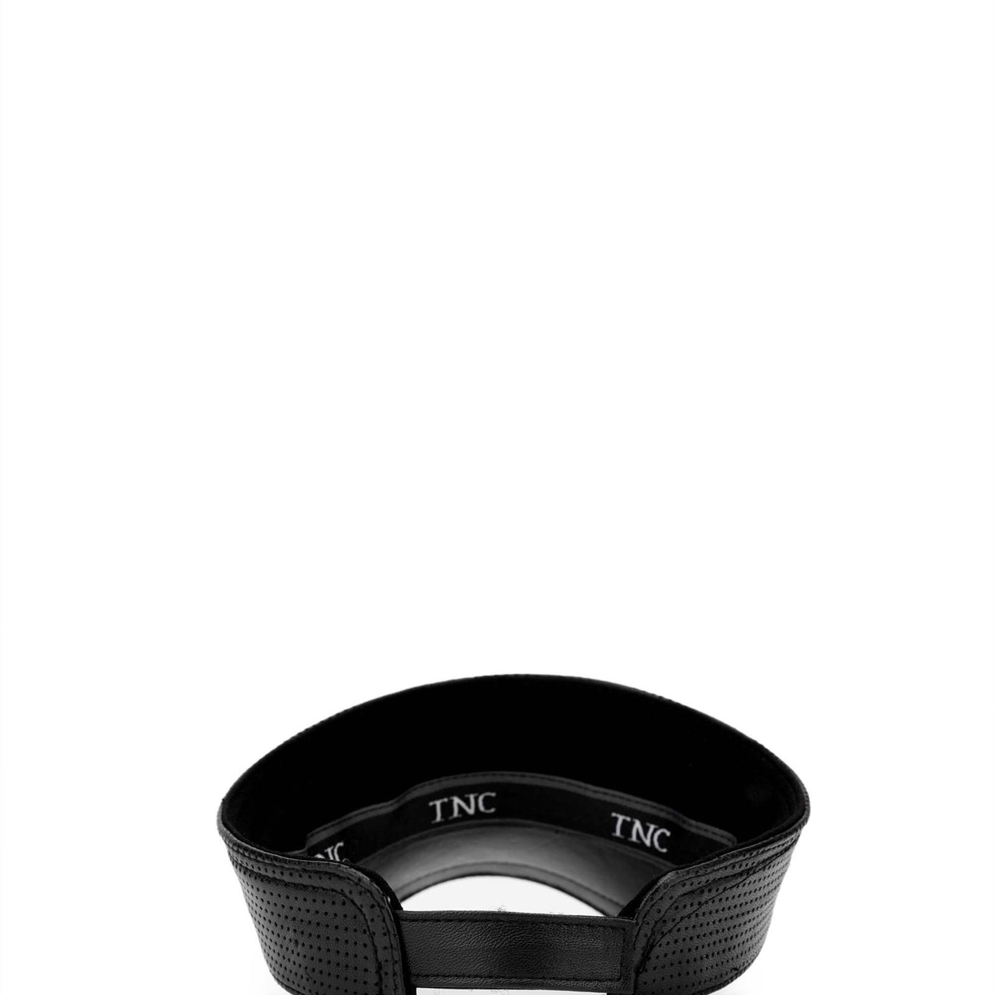 Tamer Tanca Erkek Hakiki Deri Siyah Tenis Şapkası