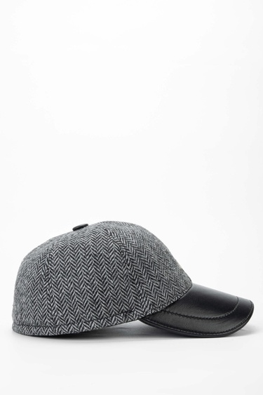  Tamer Tanca Erkek Tekstil Deri Gri Şapka