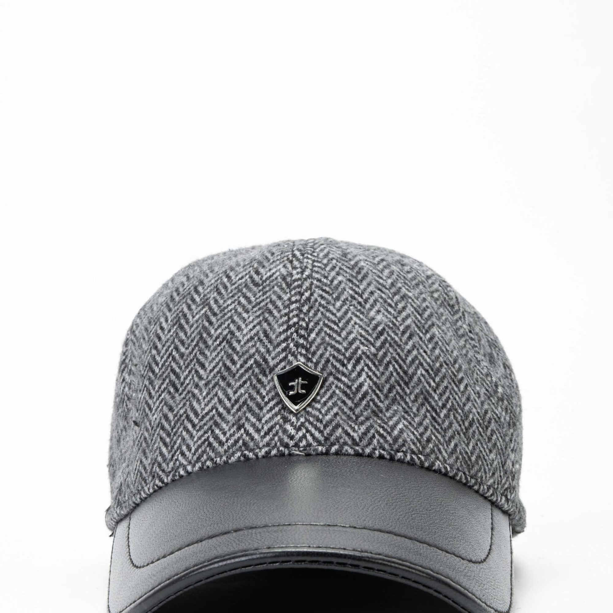 Tamer Tanca Erkek Tekstil Deri Gri Şapka