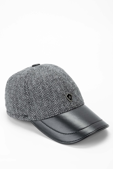  Tamer Tanca Erkek Tekstil Deri Gri Şapka