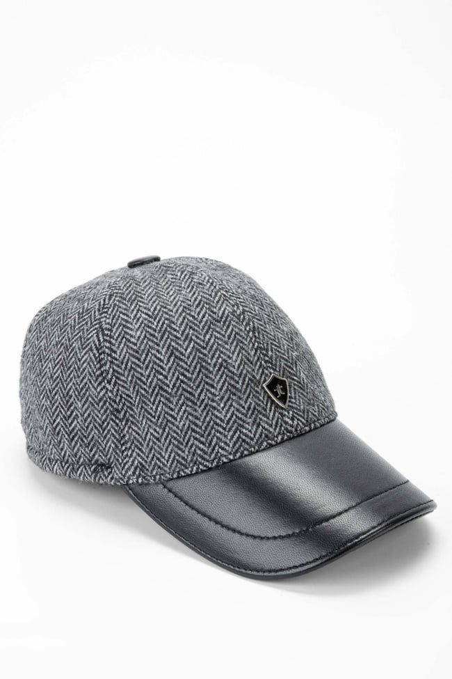  Tamer Tanca Erkek Tekstil Deri Gri Şapka