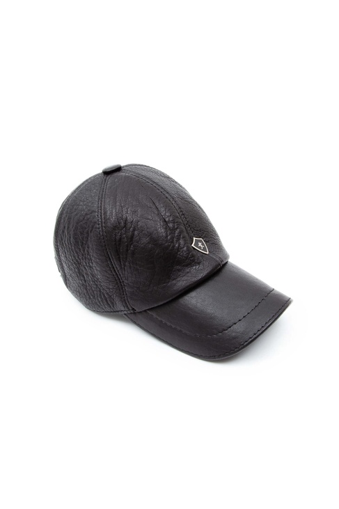  Tamer Tanca Erkek Hakiki Deri Siyah Şapka