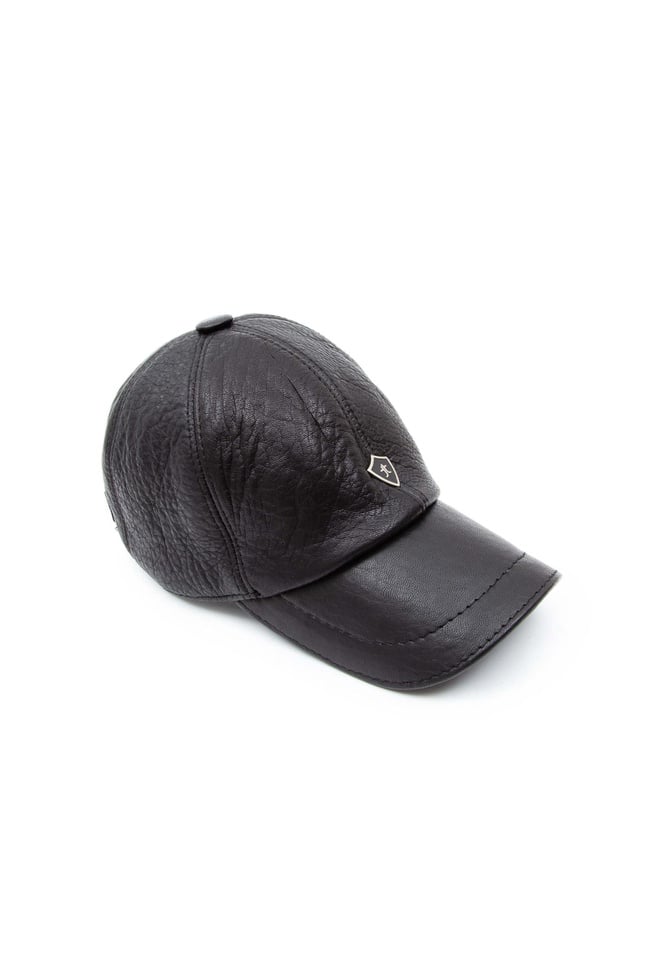  Tamer Tanca Erkek Hakiki Deri Siyah Şapka