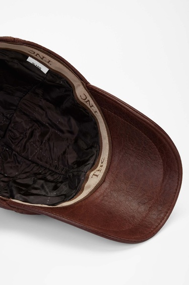  Tamer Tanca Erkek Hakiki Deri Taba Şapka