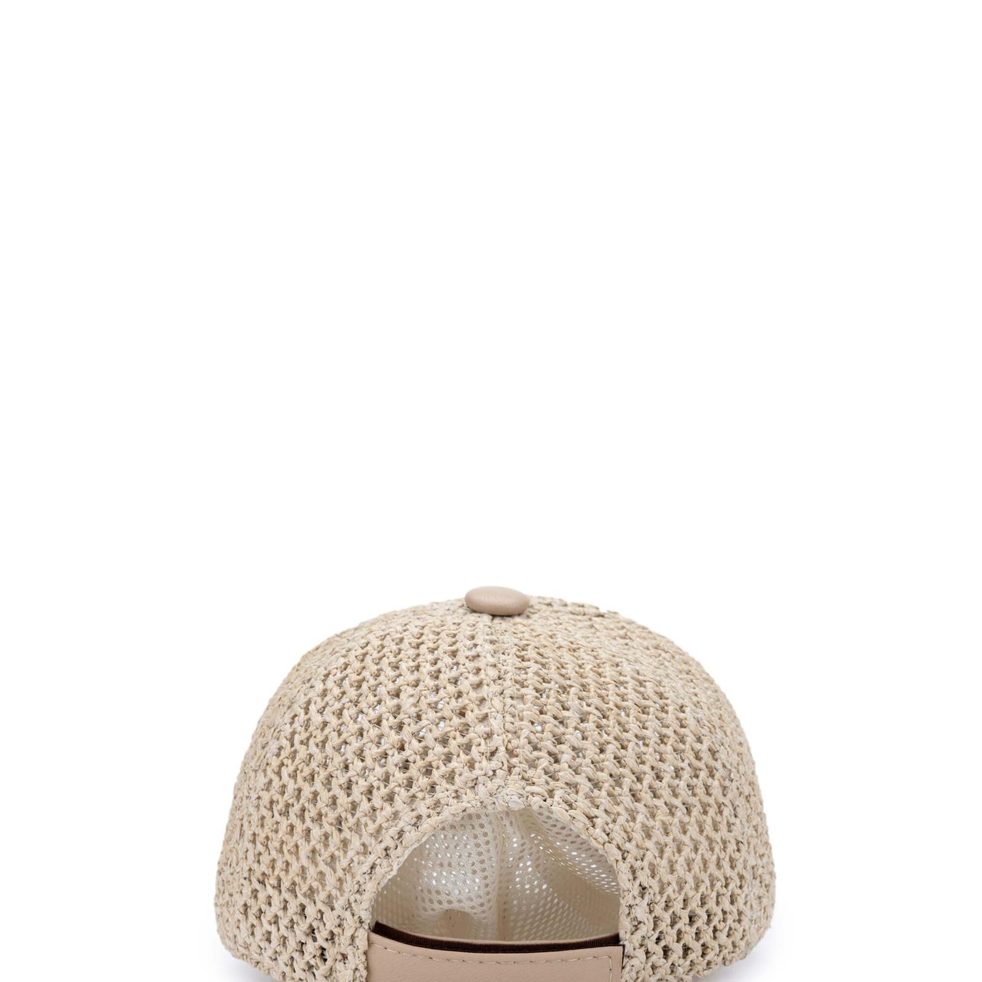 Tamer Tanca Erkek Deri Hasır Bej Hasır Şapka